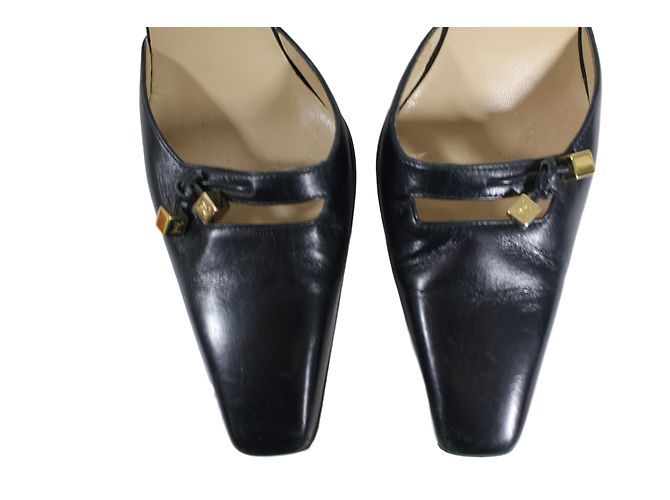 Sandali Mules Louis Vuitton in Pelle Nera Nero - vista 3