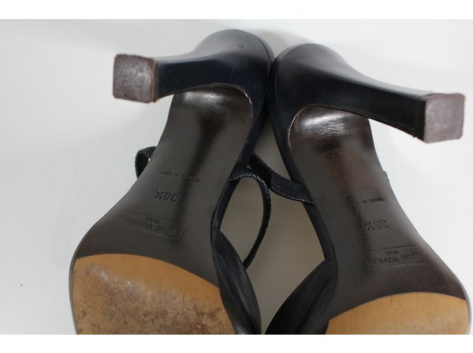 Sandali Mules Louis Vuitton in Pelle Nera Nero - vista 5