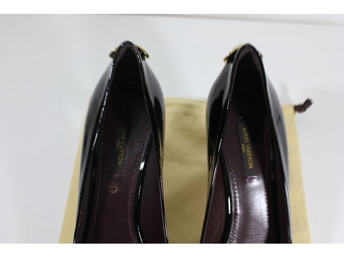Louis Vuitton Décolleté Oh Really Vernice Nera 38 Nero - vista 11