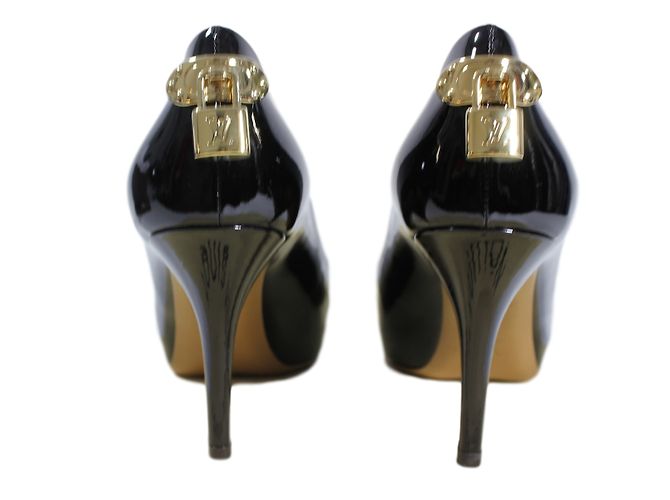 Louis Vuitton Décolleté Oh Really Vernice Nera 38 Nero - vista 4