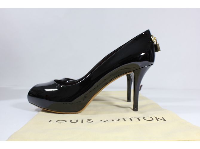 Louis Vuitton Décolleté Oh Really Vernice Nera 38 Nero - vista 5