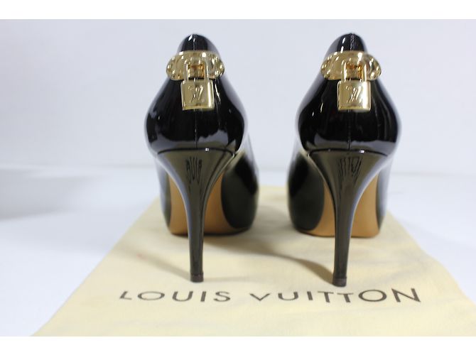 Louis Vuitton Décolleté Oh Really Vernice Nera 38 Nero - vista 8