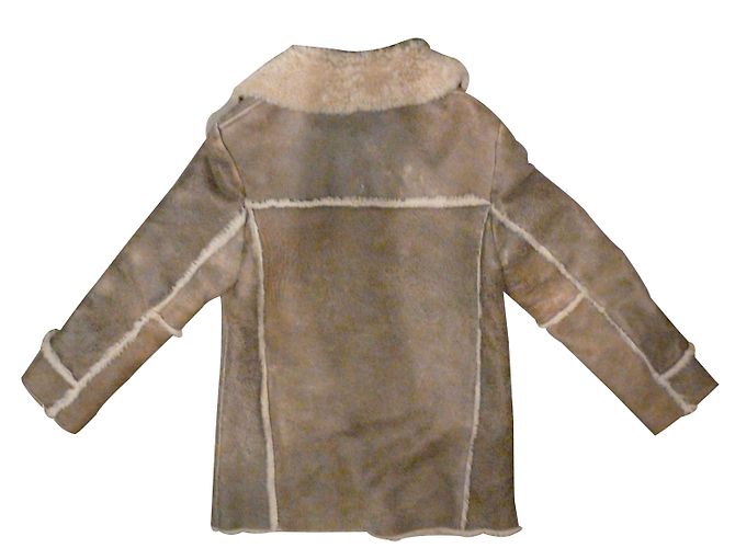Full Circle Giacca Blazer in Pelliccia Taupe - vista 2