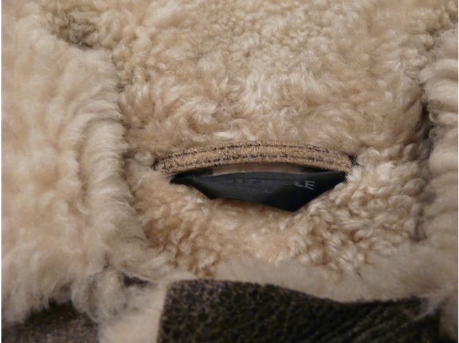 Full Circle Giacca Blazer in Pelliccia Taupe - vista 5
