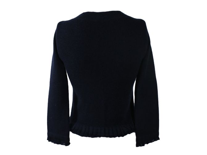 Louis Vuitton Pullover Marine Blau Wolle und Mohair S Marineblau - Ansicht 2