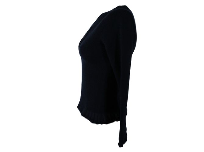 Louis Vuitton Pullover Marine Blau Wolle und Mohair S Marineblau - Ansicht 3