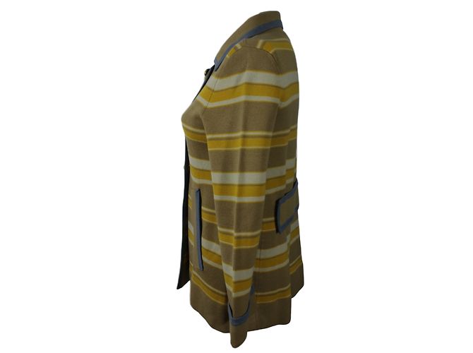 Marc by Marc Jacobs Abrigo Peacoat de punto de algodón Amarillo Beige Azul - vista 3