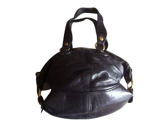 Mini Borsa a Mano Abaco in Pelle di Agnello Nera Nero - vista 2