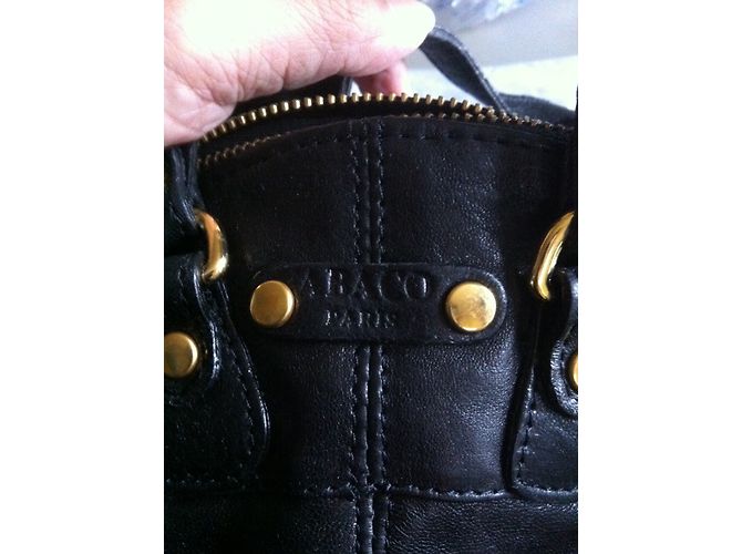 Mini Borsa a Mano Abaco in Pelle di Agnello Nera Nero - vista 5