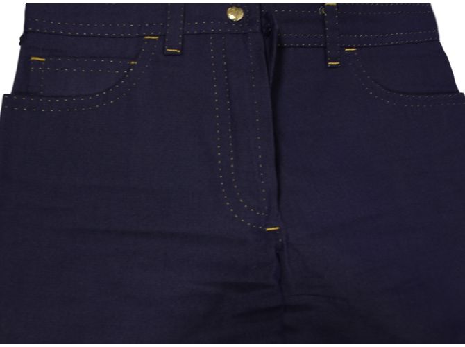 Pantalones Louis Vuitton Azul Índigo de Algodón Talla 36 - vista 3