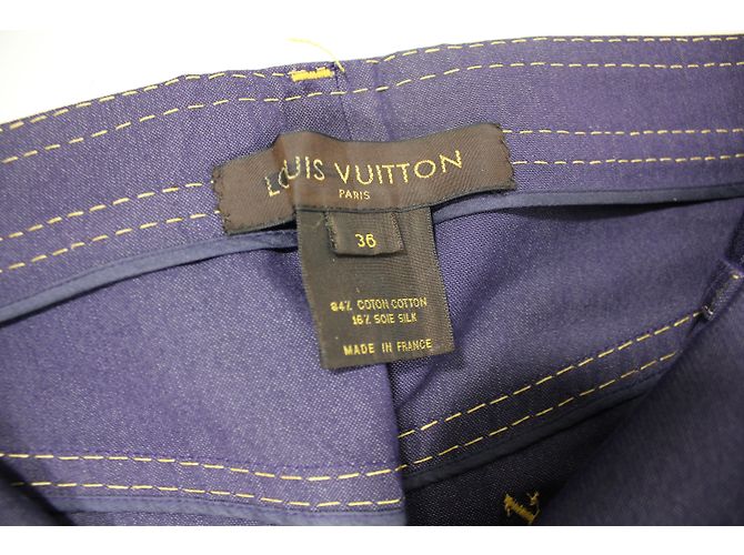 Pantalones Louis Vuitton Azul Índigo de Algodón Talla 36 - vista 5