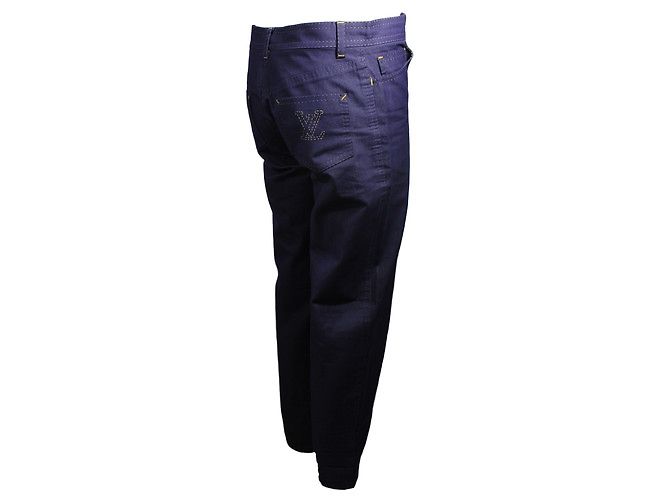 Pantalones Louis Vuitton Azul Índigo de Algodón Talla 36 - vista 7
