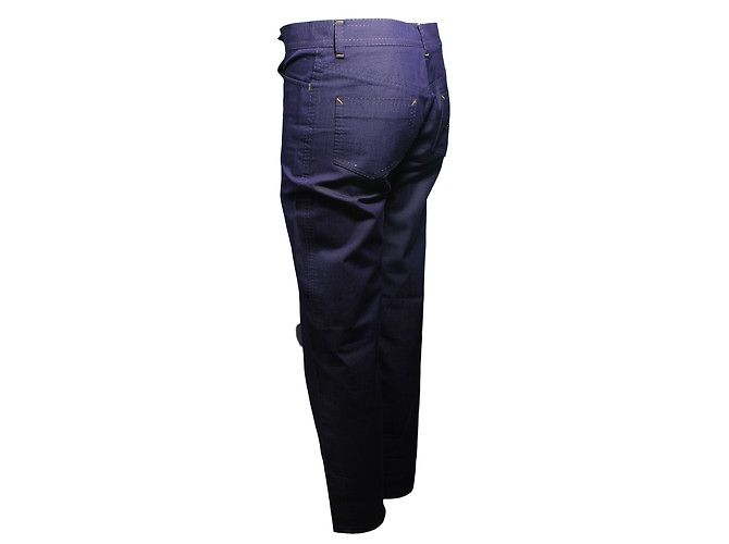 Pantalones Louis Vuitton Azul Índigo de Algodón Talla 36 - vista 8