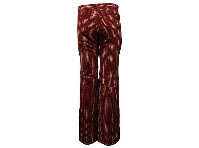 Calças Louis Vuitton Vermelhas e Ecru de Algodão Vermelho - vista 3