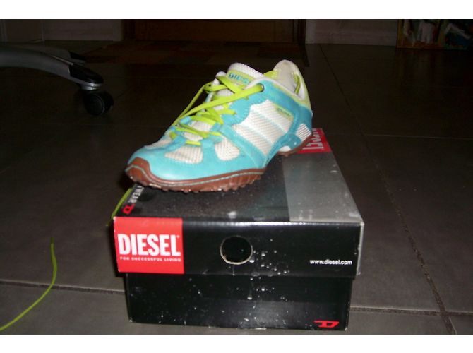 Sneakers Diesel in pelle bianca Bianco - vista 4