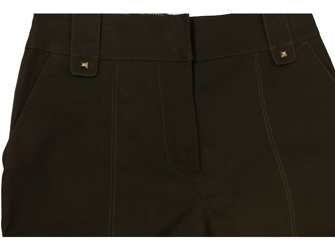 Pantalones Louis Vuitton Caqui de Algodón Talla 36 - vista 4