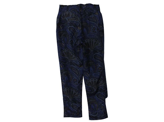 Calça de seda Marc by Marc Jacobs Azul e Caqui - vista 2