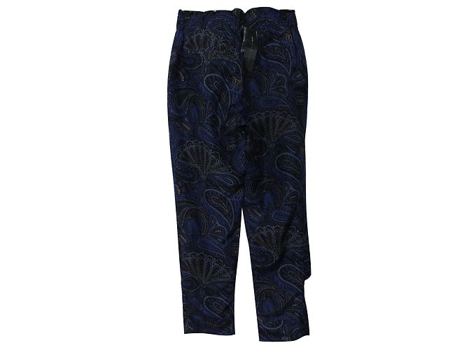 Calça de seda Marc by Marc Jacobs Azul e Caqui - vista 3