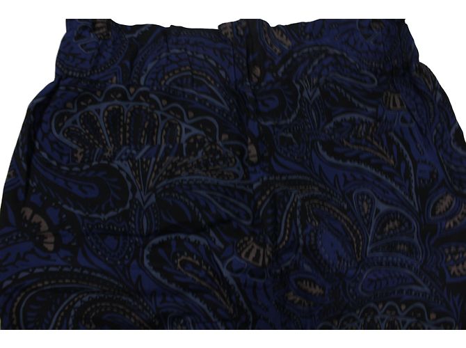 Calça de seda Marc by Marc Jacobs Azul e Caqui - vista 4