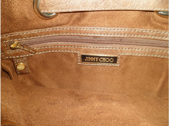 Borsa Jimmy Choo in pelle color caramello - vista 4