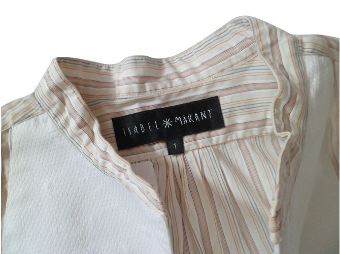 Top Isabel Marant de algodón beige talla 1 - vista 2