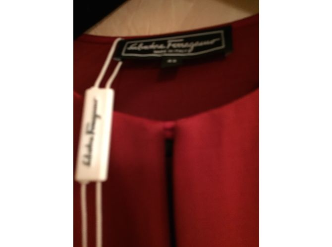 Salvatore Ferragamo Kleid Dunkelrot Viskose Bordeaux - Ansicht 4