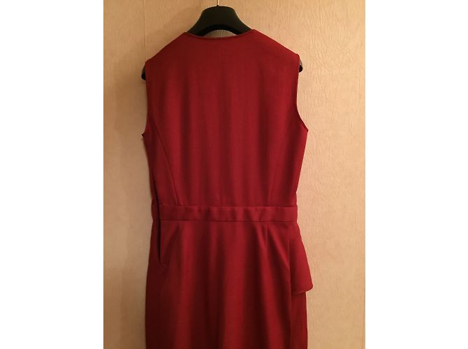 Salvatore Ferragamo Kleid Dunkelrot Viskose Bordeaux - Ansicht 5