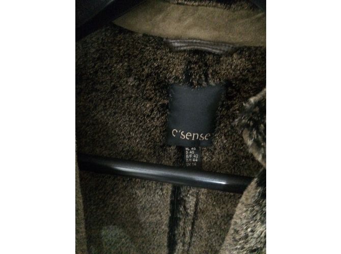 Autre Marque Abrigo C'sense Marrón Imitación Piel Castaño - vista 5
