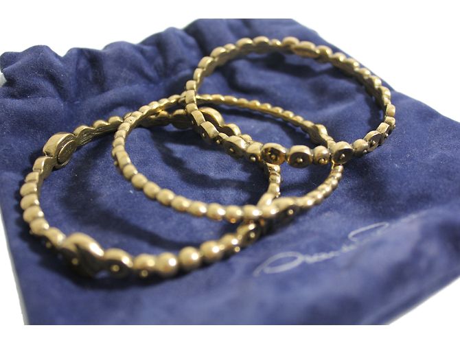 Set di 3 bracciali Oscar de la Renta in ottone dorato D'oro - vista 2