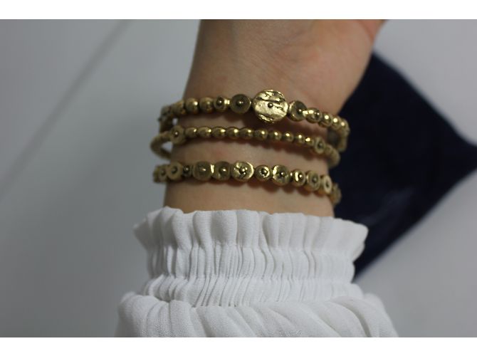 Set di 3 bracciali Oscar de la Renta in ottone dorato D'oro - vista 4