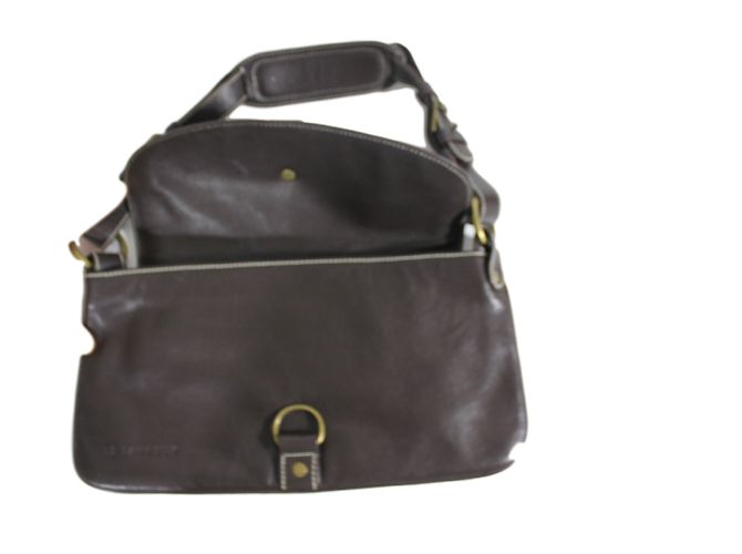 Borsa a tracolla Le Tanneur Cavenas in pelle marrone - vista 4