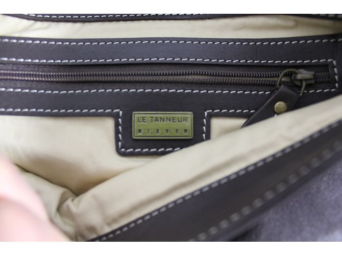 Borsa a tracolla Le Tanneur Cavenas in pelle marrone - vista 5