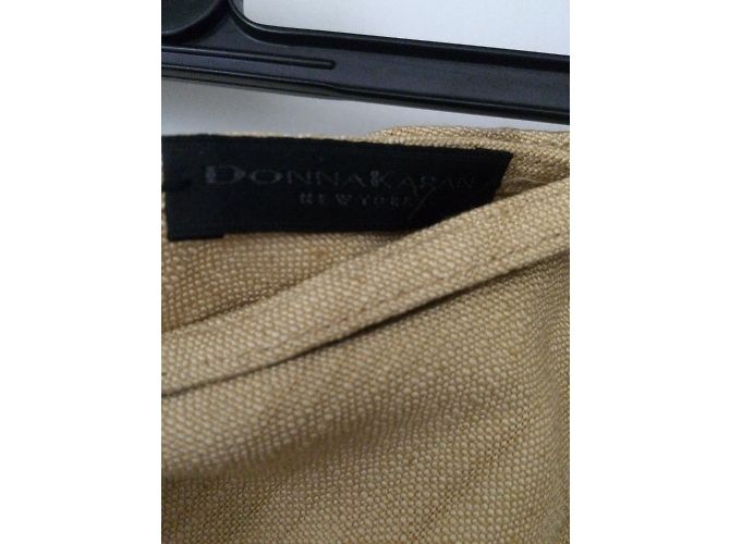 Saia curta Donna Karan Saharan Silk e algodão Bege Tamanho 36 - vista 4