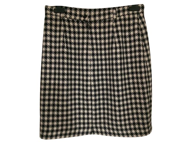 Falda pata de gallo Gerard Darel negra talla 40 Negro - vista 2