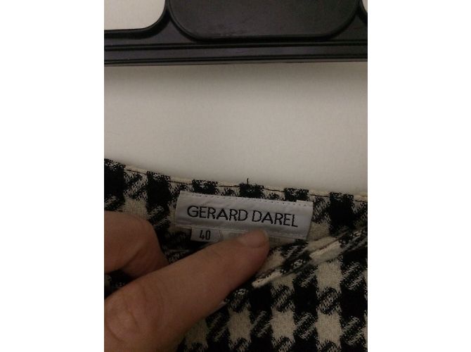Falda pata de gallo Gerard Darel negra talla 40 Negro - vista 3