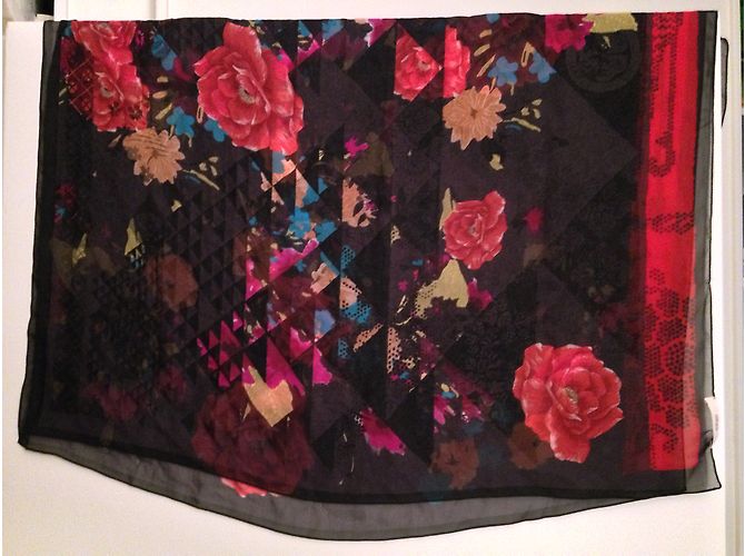 Sciarpa Kenzo con motivi floreali Multicolore - vista 4