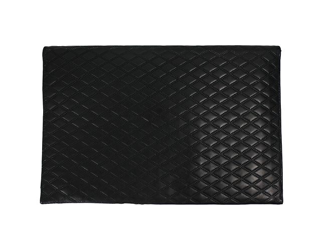 Autre Marque Pochette Pourchet in pelle nera Nero - vista 2