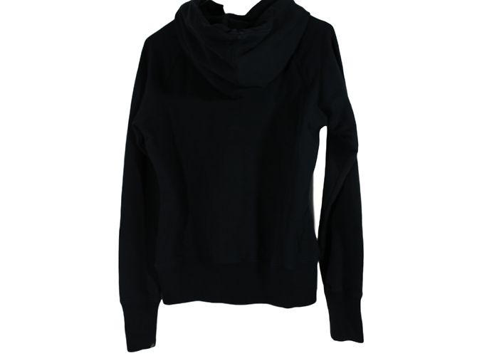 Nike Kapuzenpullover Dunkelblau Baumwolle Größe M Schwarz - Ansicht 2