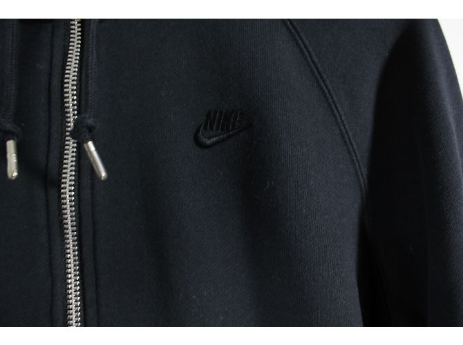Nike Kapuzenpullover Dunkelblau Baumwolle Größe M Schwarz - Ansicht 3