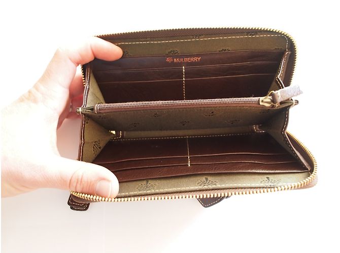 Cartera Mulberry Portfolio de Cuero Marrón Chocolate Castaño - vista 3