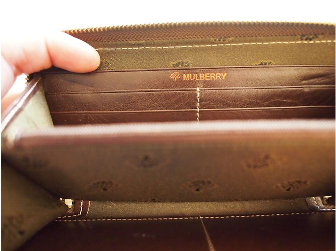 Cartera Mulberry Portfolio de Cuero Marrón Chocolate Castaño - vista 4