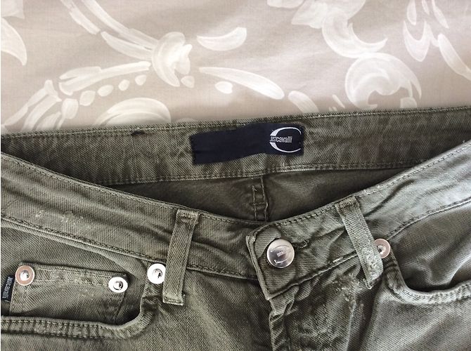 Pantalones Just Cavalli Caqui Corte Recto - vista 3