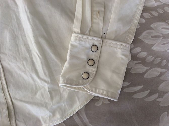 Ralph Lauren Camicia Ricamata e Strass Eggshell Cotone S Bianco sporco - vista 6
