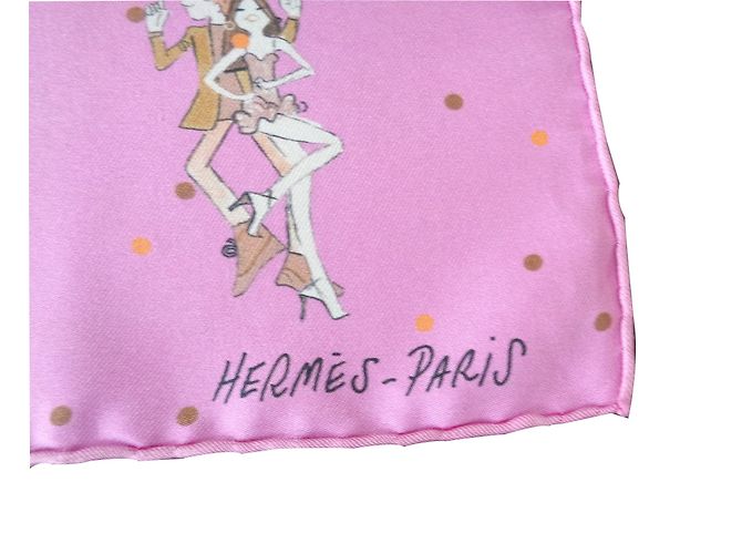 Hermès Lenços Rosa - vista 2