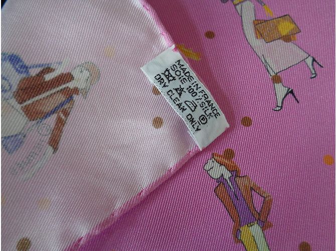 Hermès Lenços Rosa - vista 4