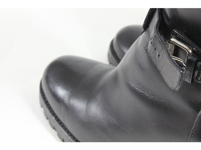 Stivaletti Biker Communa Christian Louboutin in pelle nera Nero - vista 13