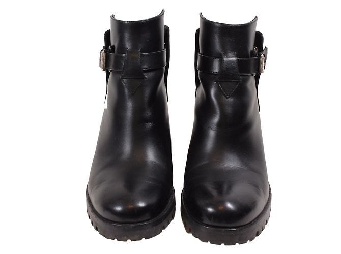 Stivaletti Biker Communa Christian Louboutin in pelle nera Nero - vista 2