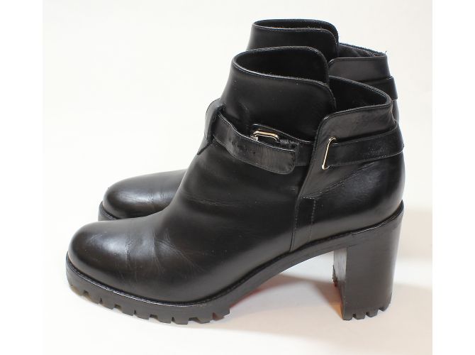 Stivaletti Biker Communa Christian Louboutin in pelle nera Nero - vista 7