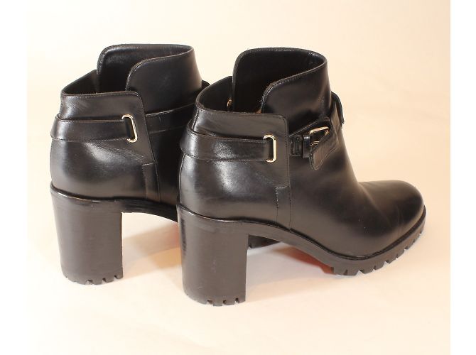 Stivaletti Biker Communa Christian Louboutin in pelle nera Nero - vista 8