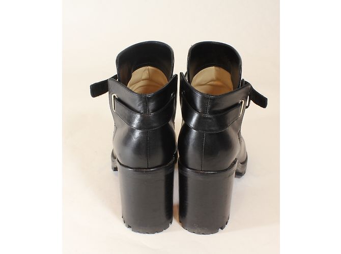 Stivaletti Biker Communa Christian Louboutin in pelle nera Nero - vista 9